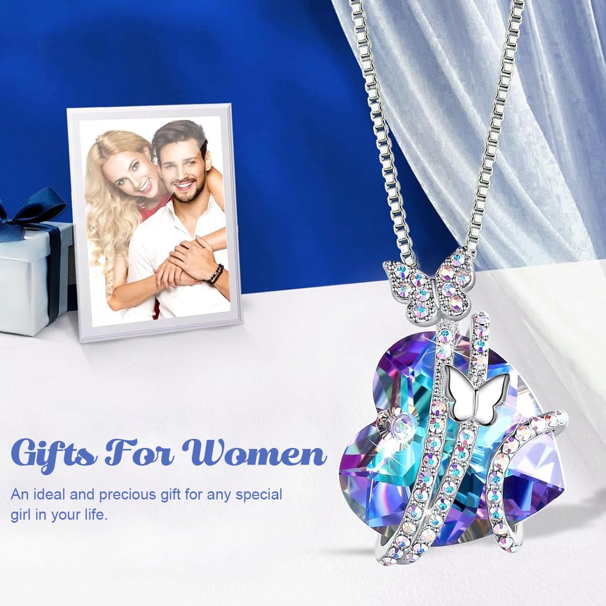 SANNIDHI Butterfly Necklace Chain Necklace Alloy Heart Pendant Butterfly Fantasy Dazzling Rhinestone Necklace for Girls Valentine's Day Gift Birthday Gift Jewelry Gift for Girls SANNIDHI Butterfly Necklace Chain Necklace Alloy Heart Pendant Butterfly Fantasy Dazzling Rhinestone Necklace for Girls Valentine's Day Gift Birthday Gift Jewelry Gift for Girls